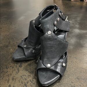 Dior Black Women's Open-Toe Ankle Boots